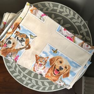 Quilting Cotton Fabric Pets Dogs & Cats 3 yards
